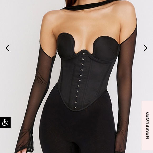 BLACK STRUCTURED CORSET - Picture 2 of 6